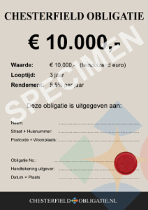 Chesterfield Obligatie €&nbsp;10000