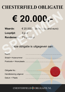 Chesterfield Obligatie €&nbsp;5000